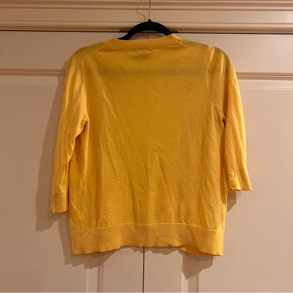 Gap - Yellow Button Down V-Neck Cardigan - image 3